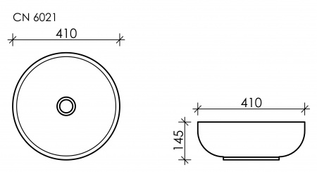Фото раковина накладная ceramicanova element 41 см, цвет: белый cn6021