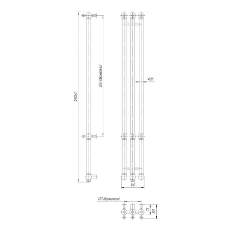 Фото электрический полотенцесушитель indigo гэтсби 120/16 dg3e120-16egd