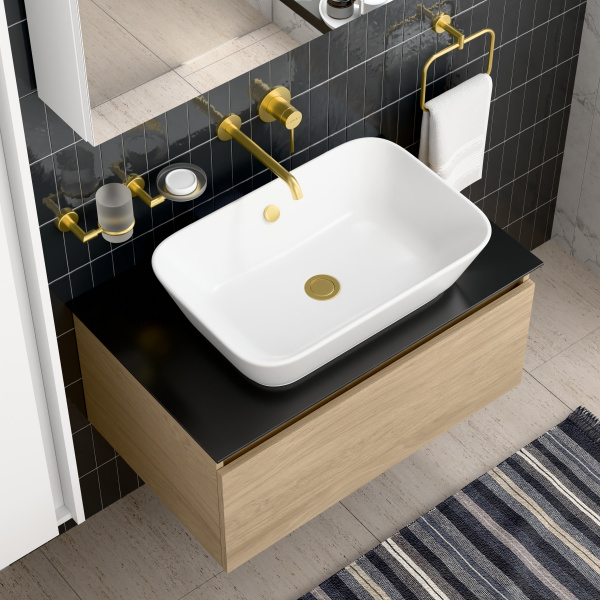 Фото встраиваемый смеситель для раковины vitra minimax round a4354925exp цвет золото