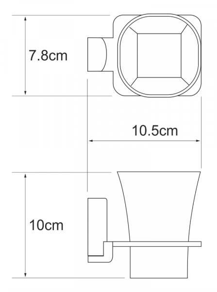 Фото стакан для зубных щеток wasserkraft leine k-5028w