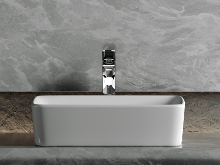 Фото раковина накладная ceramicanova element 48 см, цвет: белый cn6037