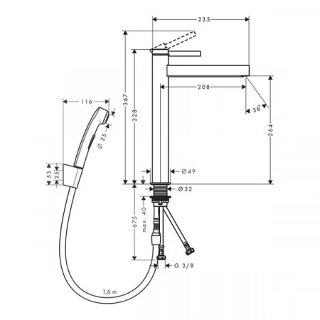 Фото смеситель для раковины hansgrohe finoris 76220000