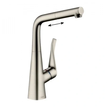 Фото смеситель для кухонной мойки hansgrohe metris 73812800