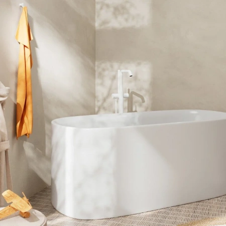 Фото напольный смеситель для ванны hansgrohe tecturis s 73440700