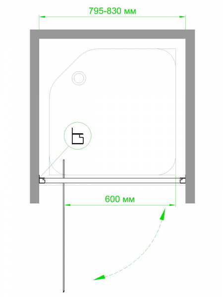 Фото душевая дверь royal bath hv rb80hv-c-ch 80 см