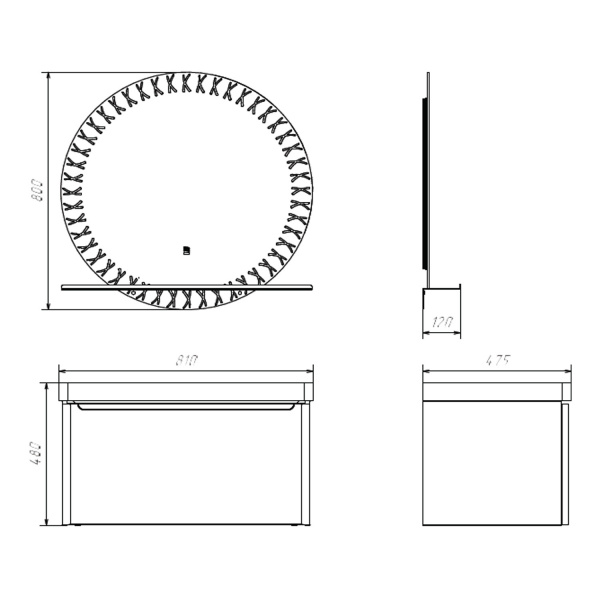 Фото тумба с раковиной comforty арзамас 81 см 00-00017177