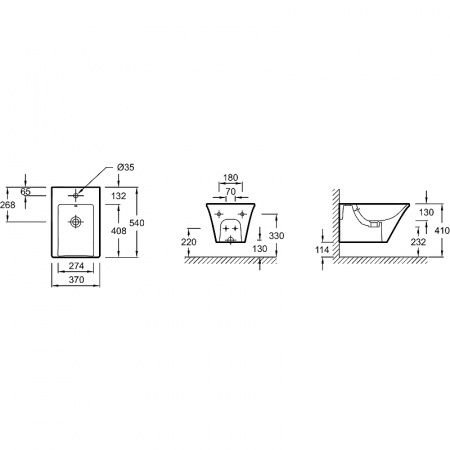 Фото биде подвесное jacob delafon grands boulevards emh0002-00