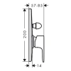 Фото смеситель для ванны hansgrohe rebris 72459670s