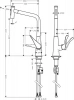 Фото смеситель для кухонной мойки hansgrohe metris select 73820800
