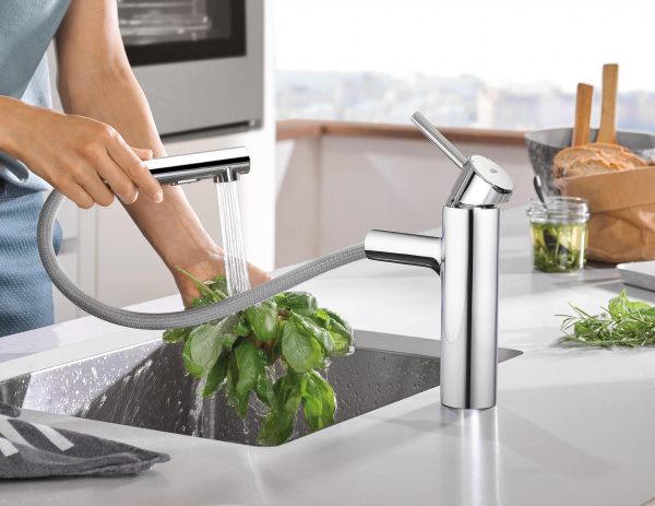 Фото смеситель для кухни grohe concetto new 30273dc1, цвет: сталь