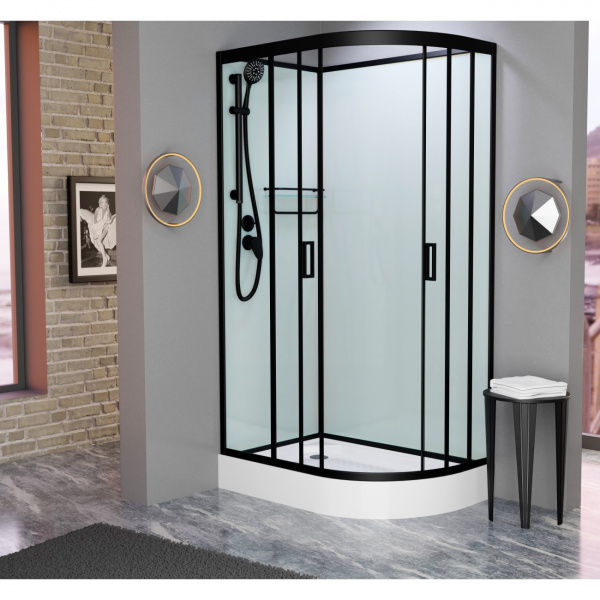 Фото душевая кабина душевая кабина frank f418l black 100x80 см 814014