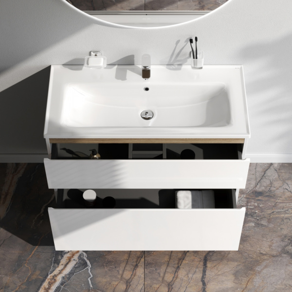 Фото тумба под раковину am.pm x-joy  100 см цвет: белый m85afsx1002wg