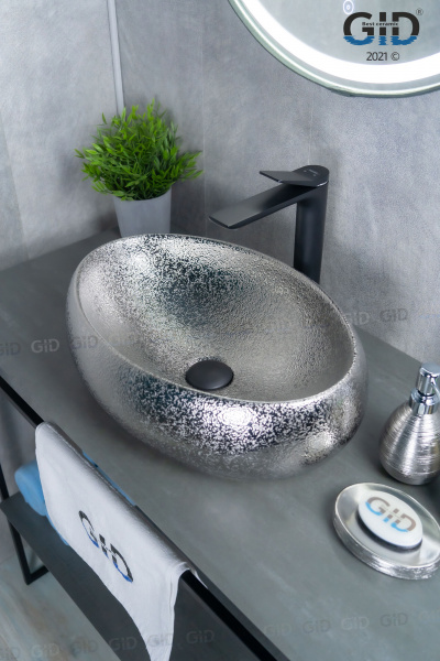 Фото раковина накладная gid 9030s 48 см