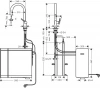 Фото смеситель для кухонной мойки hansgrohe aqittura sodasystem 76806800