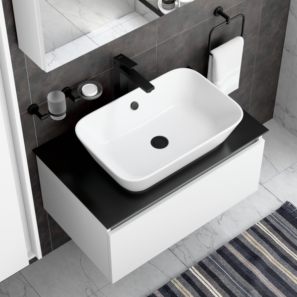 Фото смесители для раковины vitra minimax square a4372436exp цвет черный