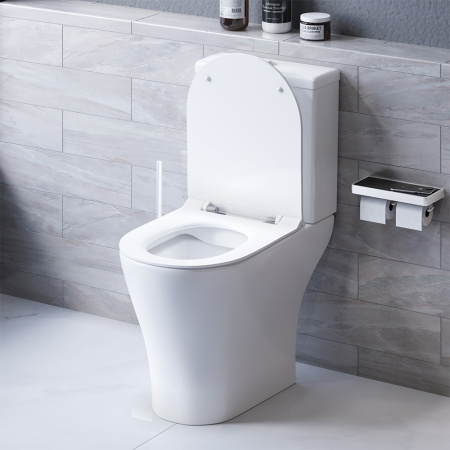 Фото унитаз-компакт безободковый с сиденьем am.pm sirius dx86c8600sc