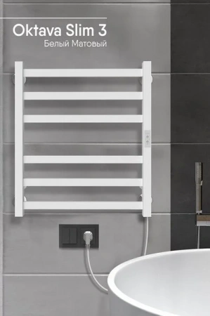 Фото электрический полотенцесушитель indigo oktava slim 60/50 lсloks3e60-50wmrt