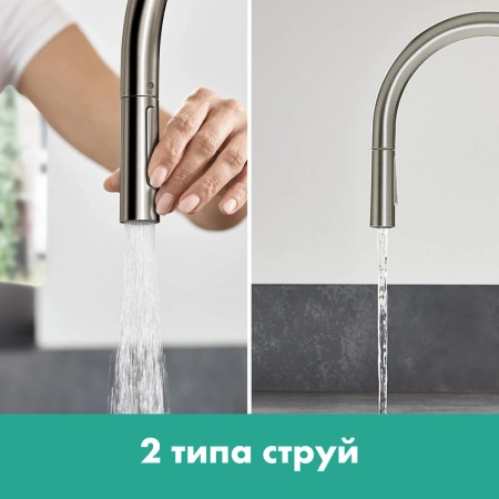 Фото смеситель для кухонной мойки hansgrohe talis 72801670