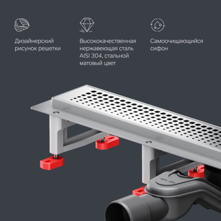 Фото душевой трап am.pm masterflow 60 см w01sc-p11-060-01sb
