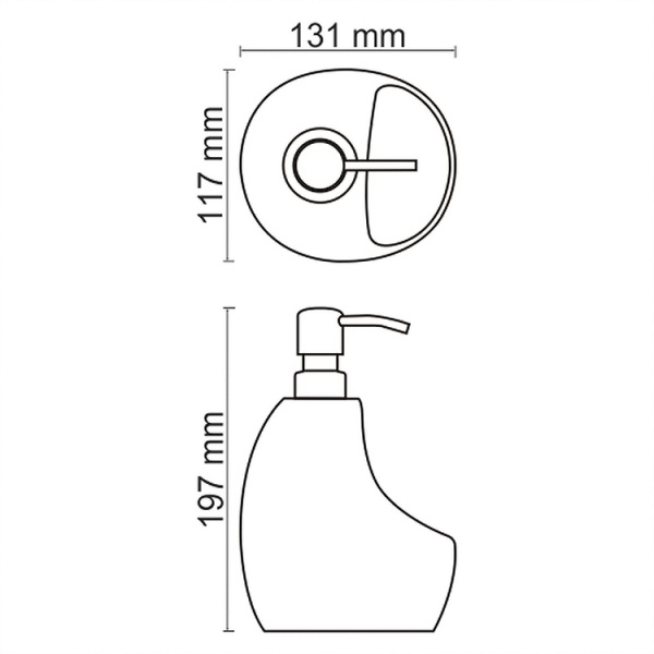 Фото дозатор с емкостью для губки wasserkraft k-8099