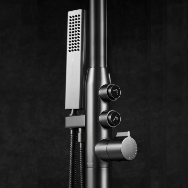 Фото напольный смеситель для ванны black&white u7752gm