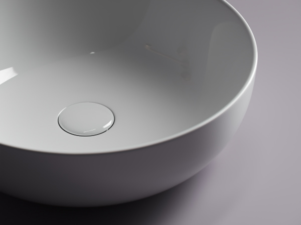 Фото раковина накладная ceramicanova element 42 см, цвет: белый cn5024