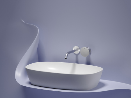 Фото раковина накладная ceramicanova element 60 см, цвет: белый cn6049mw