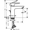 Фото смеситель для раковины hansgrohe talis e 71713700