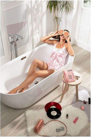 Фото акриловая ванна aquanet delight 170x78 см 208600
