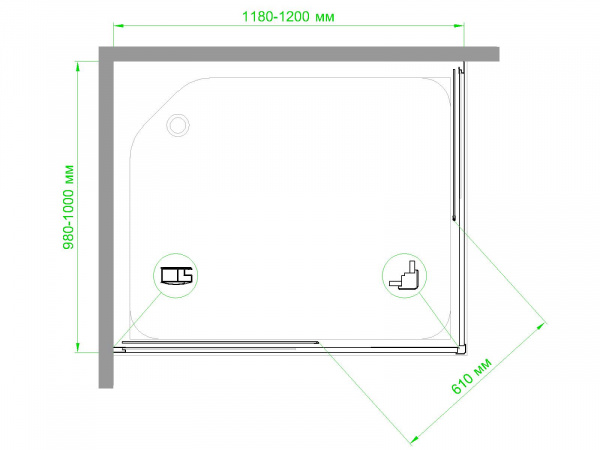 Фото душевое ограждение royal bath hpd rb1120hpd-t 120x100 см