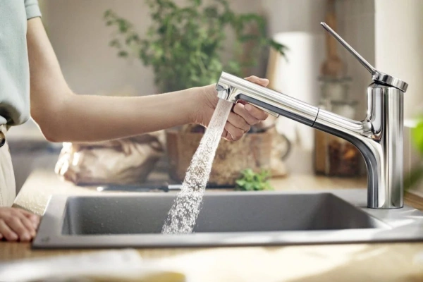 Фото смеситель для кухонной мойки hansgrohe zesis 74810000