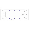 Фото акриловая ванна whitecross vibe 170x70 см line nano 0105.170070.100.linenano.gl