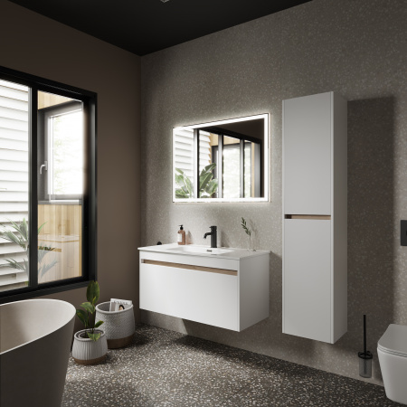 Фото тумба под раковину sancos smart 100 см, цвет: белый sm100w