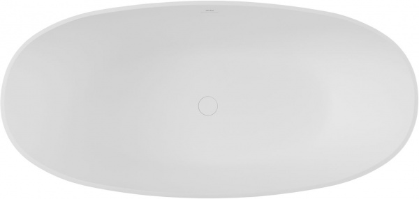 Фото ванна из искусственного камня allen brau solid stone krion oval 170x80 см 2.35003.21 белый матовый
