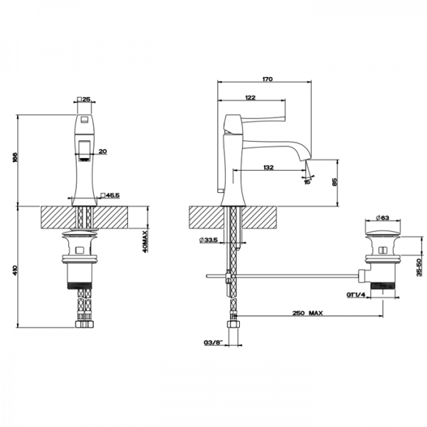 Фото смеситель для раковины gessi mimi 31101#031