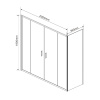 Фото душевой уголок vincea garda 200x90 см vsr-1g29020cl