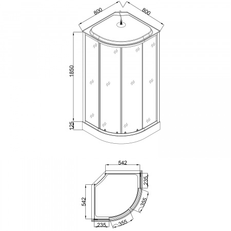 Фото душевая кабина loranto 80x80 см cs-6680-13gb 80