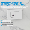 Фото клавиша смыва сенсорная abber ac0122smw белая матовая