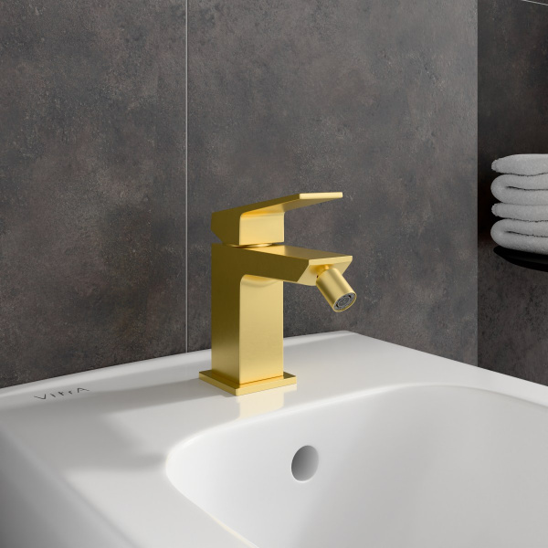 Фото смесители для биде vitra minimax square a4372625exp цвет золото