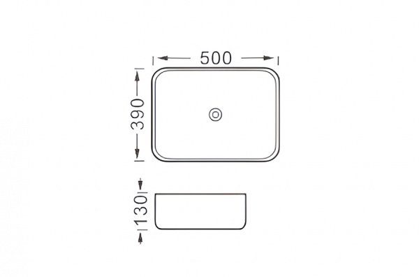 Фото раковина накладная акватек вега 50 см aq5515-mb