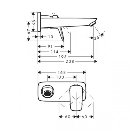 Фото смеситель для раковины hansgrohe logis 71220670