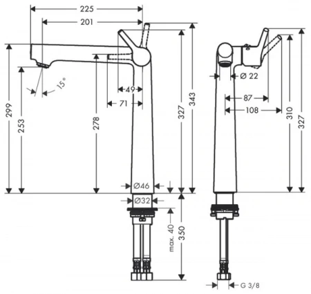 Фото смеситель для раковины hansgrohe talis s 72116000