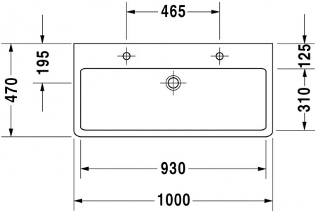 Фото раковина подвесная duravit vero 100 см 454100024
