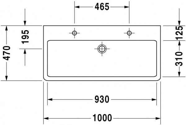 Фото раковина подвесная duravit vero 100 см 454100024