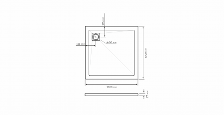 Фото поддон taliente 100x100 см pta-st-100bstone