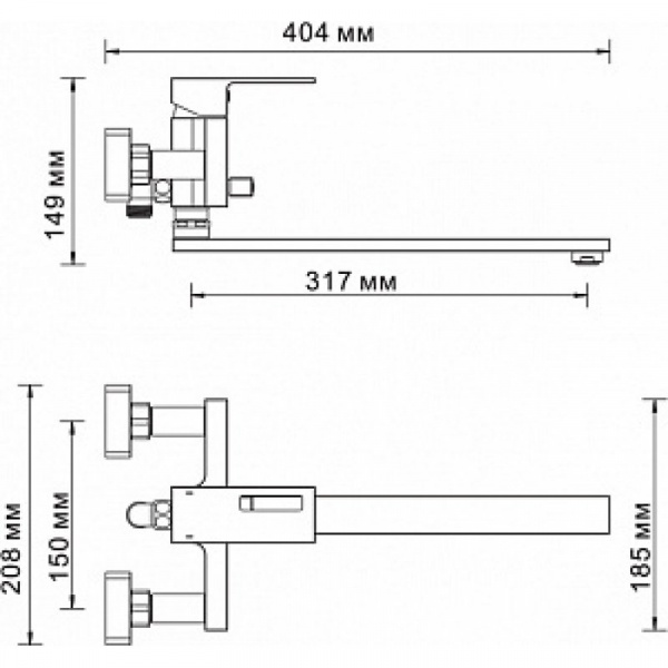 Фото смеситель для ванны wasserkraft alme 1502l