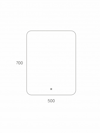 Фото зеркало с подсветкой taliente zled 50 см ta-zled-b5070