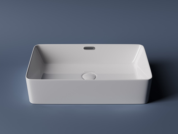 Фото раковина накладная ceramicanova element 60 см, цвет: белый cn5025