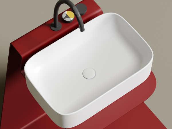 Фото раковина накладная ceramicanova element 60.5 см, цвет: белый cn6053mw