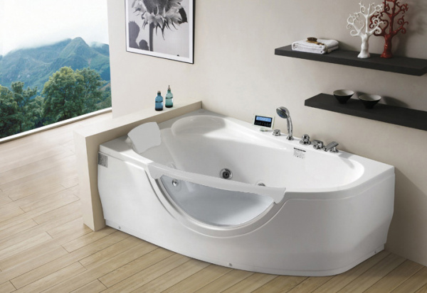 Фото акриловая ванна gemy g9046 k l 161x96 см